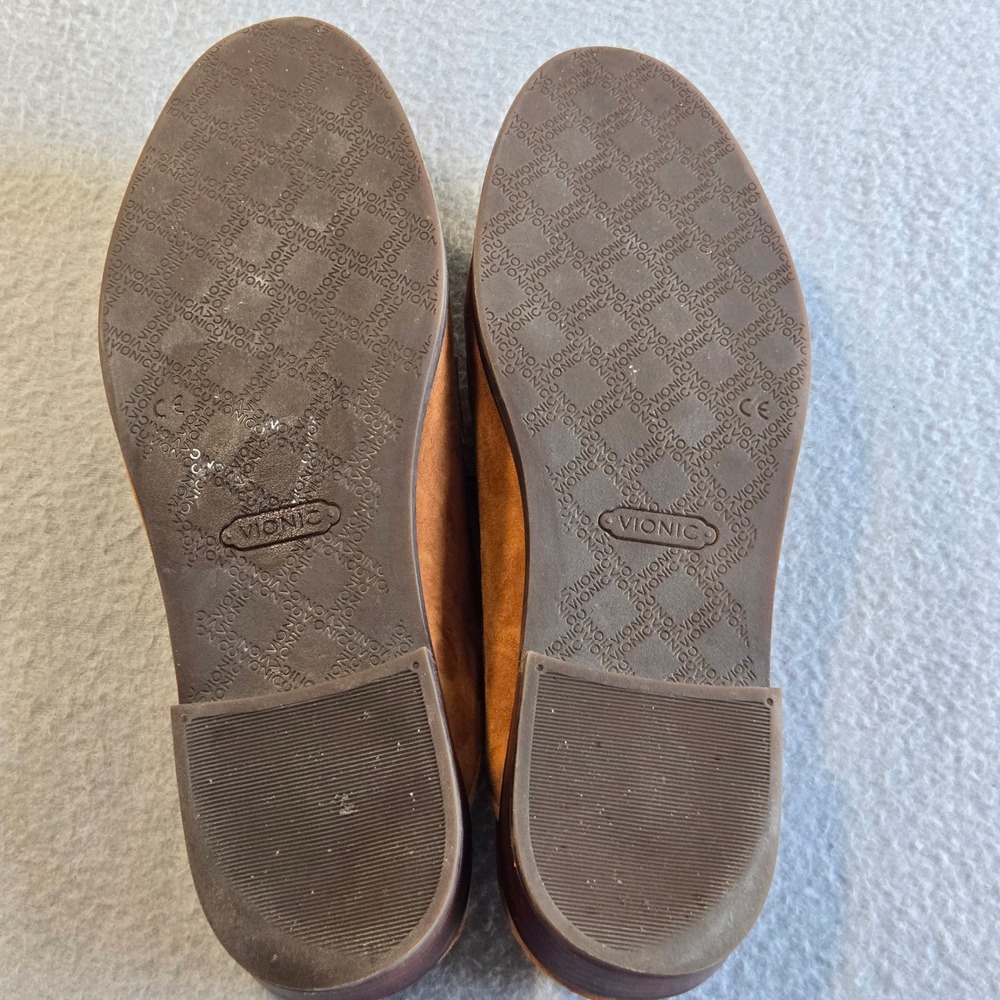 Vionic Reagan Mule Loafer Womens 11 Tan Suede Tassel Slip On Orthotic Support - Picture 10 of 10